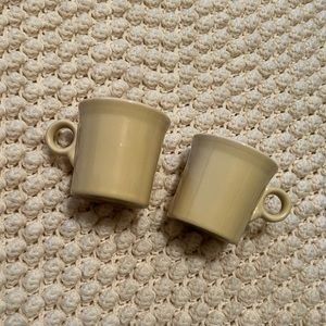 Vintage Fiesta Mug Set Tom & Jerry Pale Yellow